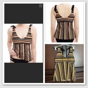 Time and Tru Women's Spirit Stripe Tankini Top S